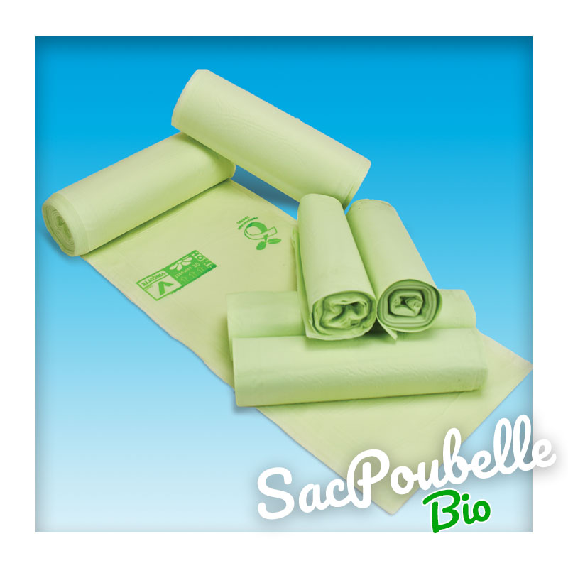 Sacs poubelles bio DEISS, plastique ecovio, compostable, étanche, 50 p. 18  L/10 p. 30 L à prix avantageux