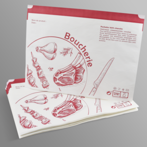 Pochettes alimentaires pour boucherie