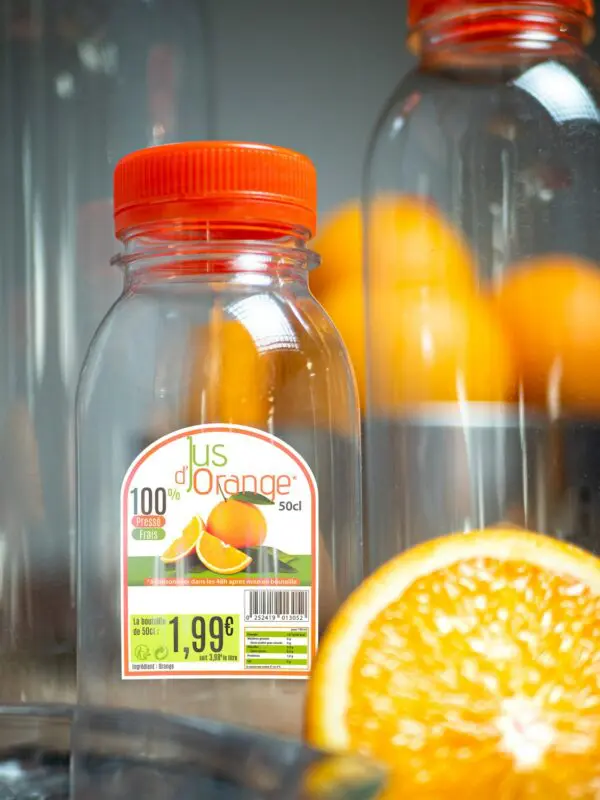 bouteilles transparentes