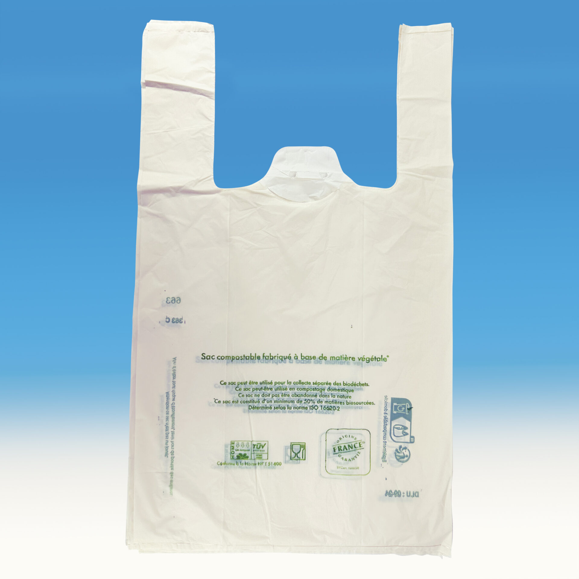 Sac plastique écologique et certifié compostable, un choix bénéfique e  COLIS DE 1000 DIM. CM 26 + 12 x 45 DESIGNATION Sacs bretelles Biodegradable  Home Compost 26 x 12 x 45 cm